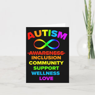 Autism Awareness We Really Need Inclusion Love Sup Card