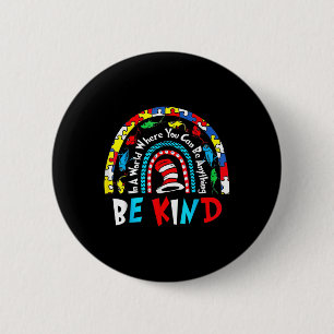 Autism Awareness Why Fit In Doctor Teacher Cat In  6 Cm Round Badge