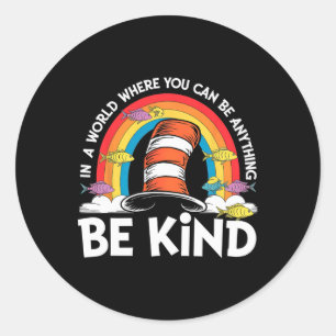 Autism Awareness Why Fit In Doctor Teacher Cat In  Classic Round Sticker