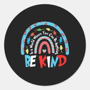 Autism Awareness Why Fit In Doctor Teacher Cat In Classic Round Sticker
