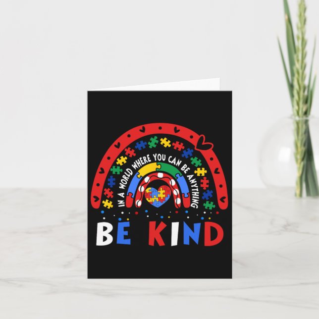 Autism Awareness Why Fit In Teacher Boy Girls Auti Card (Front)