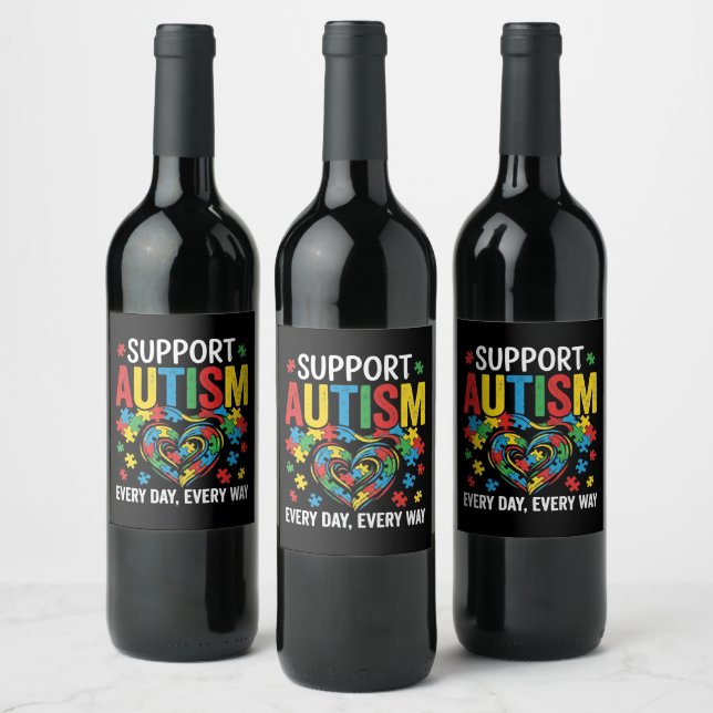 Autism awareness wine label (Bottles)