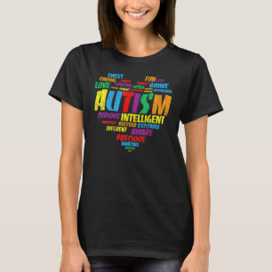 Autism Awareness  Women Heart Support Autistic Kid T-Shirt