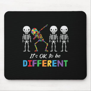 Autism Awareness Women Kid Its Ok To Be Different Mouse Pad