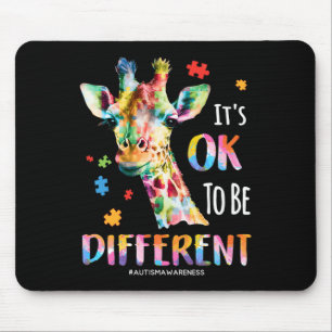 Autism Awareness Women Kid Its Ok To Be Different Mouse Pad