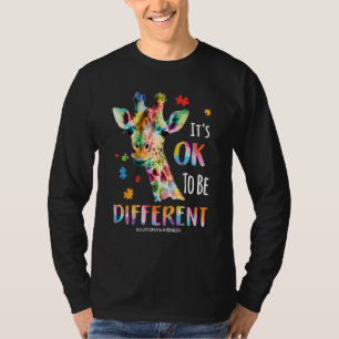 Autism Awareness Women Kid Its Ok To Be Different  T-Shirt