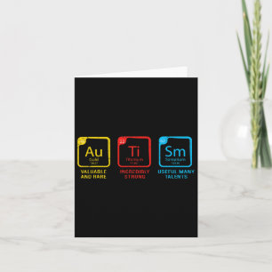 Autism Awareness Women Men Kids Elements Periodic Card