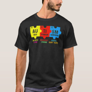 Autism Awareness Women Men Kids Elements Periodic T-Shirt