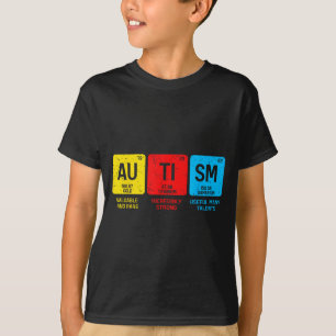 Autism awareness women men kids elements periodic T-Shirt