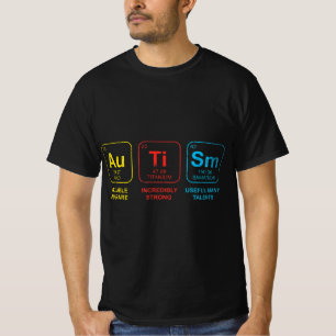 Autism Awareness Women Men Kids Elements Periodic  T-Shirt