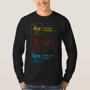 Autism Awareness Women Men Kids Elements Periodic  T-Shirt