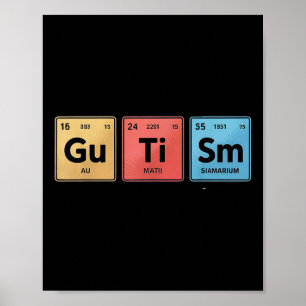 Autism Awareness Women Men Kids Mum Elements Perio Poster