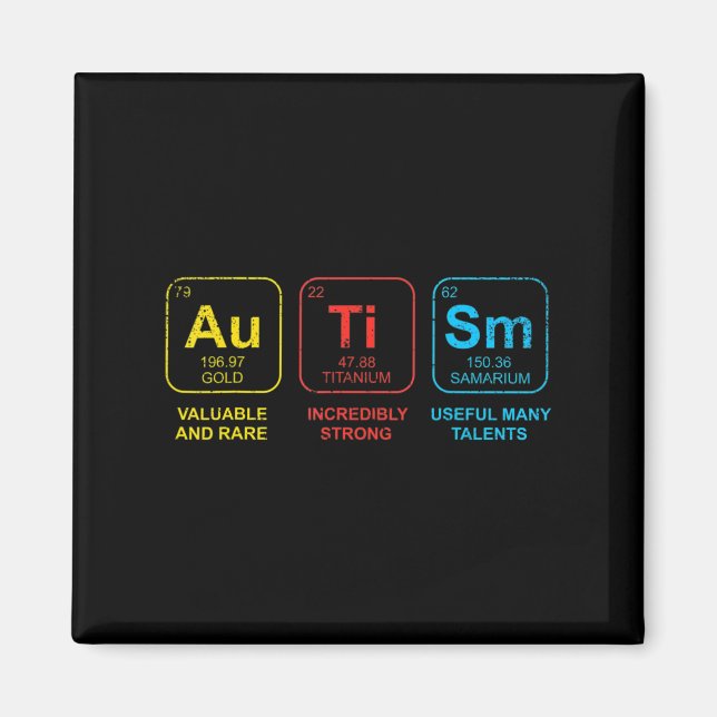 Autism Awareness Women Mum Kids Acceptance Sunflow Magnet (Front)