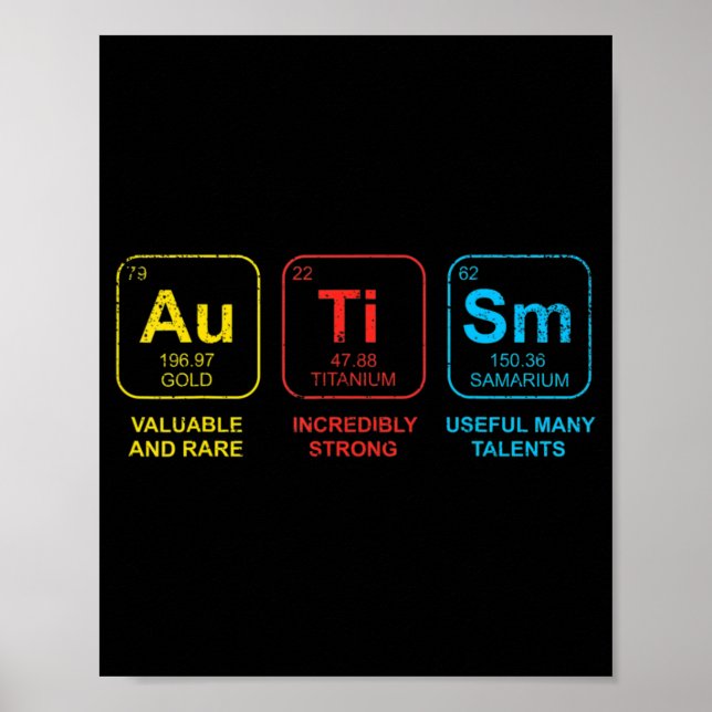 Autism Awareness Women Mum Kids Acceptance Sunflow Poster (Front)