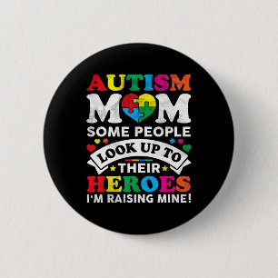 Autism Awareness Women Mum Mother's Day Proud Auti 6 Cm Round Badge