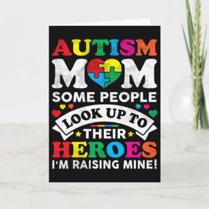Autism Awareness Women Mum Mother's Day Proud Auti Card