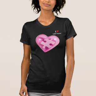 Autism Awareness Womens Shirt Pink Heart Customise