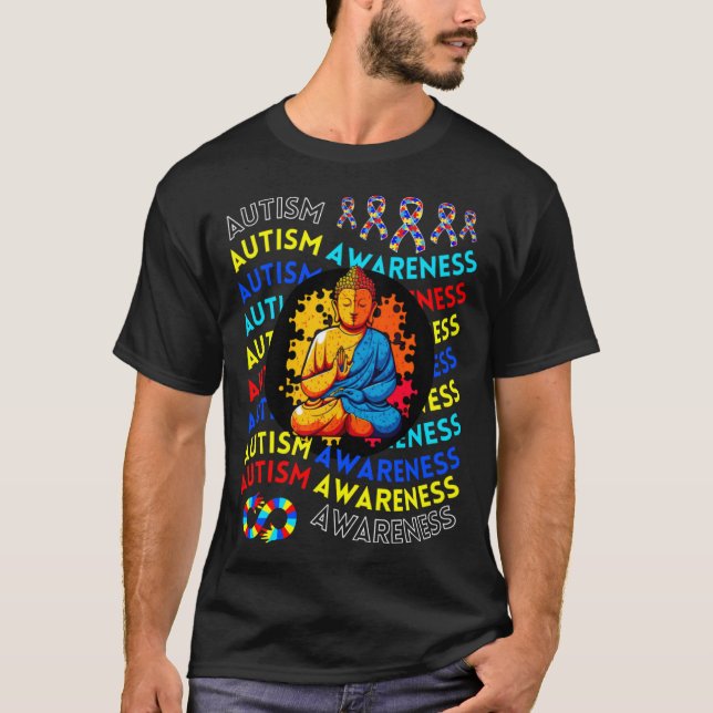 Autism Awareness Zen Decor For Teacher Autism Moms T-Shirt (Front)