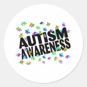 Autism Awarness Classic Round Sticker