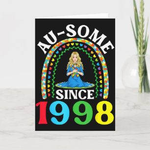Autism Awesome Ausome Since 1998 Happy 28th Birthd Card