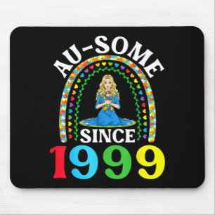 Autism Awesome Ausome Since 1999 Happy 27th Birthd Mouse Pad