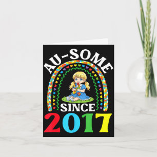 Autism awesome ausome since 2017 awareness 9th card