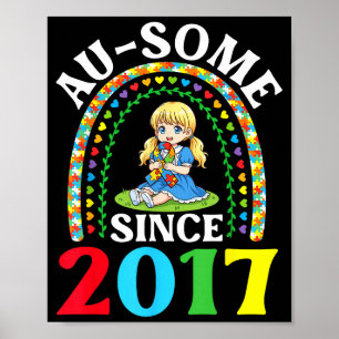 Autism awesome ausome since 2017 awareness 9th poster