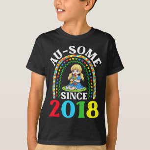 Autism Awesome Ausome Since 2018 Awareness 8th Bir T-Shirt