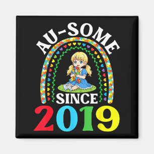 Autism Awesome Ausome Since 2019 Awareness 7th Bir Magnet