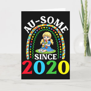 Autism Awesome Ausome Since 2020 Awareness 6th Bir Card