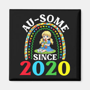 Autism Awesome Ausome Since 2020 Awareness 6th Bir Magnet
