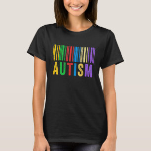 Autism Barcode Autism Awareness Dad Mum Kids Autis T-Shirt