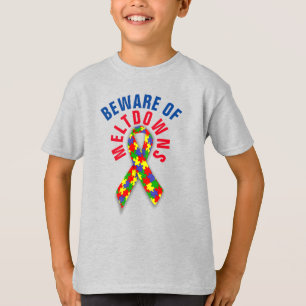 Autism Beware of Meltdowns Kids' Basic T-Shirt