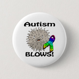 Autism Blows Awareness Design 6 Cm Round Badge