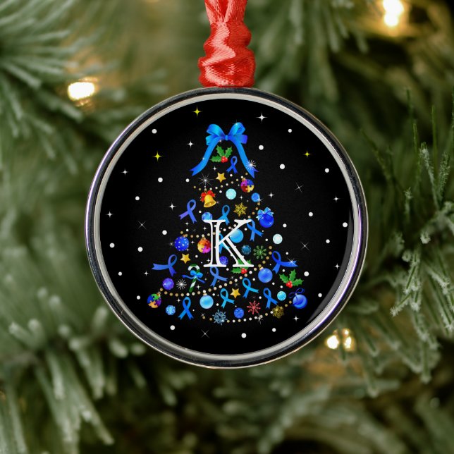 Autism Blue Christmas Tree Metal Tree Decoration (Tree)