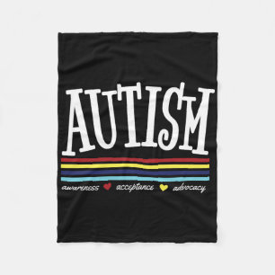 Autism Blue For Autism Awareness Month Fleece Blanket