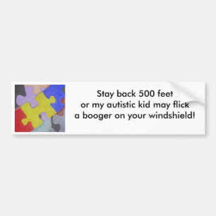 Autism Booger Bumper Sticker