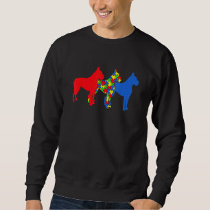 Autism Boxer Dog Autism Awareness Puppy   Sweatshirt