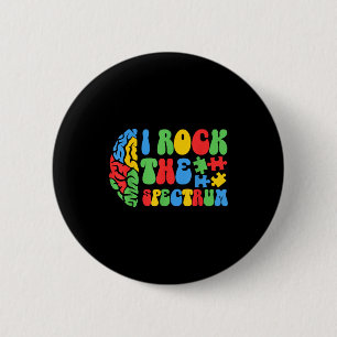 Autism Brain I Rock The Spectrum Awareness Boys Gi 6 Cm Round Badge