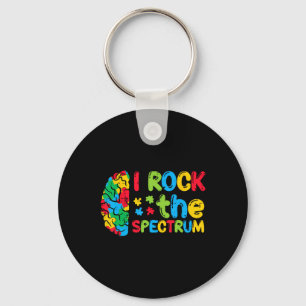 Autism Brain I Rock The Spectrum Awareness Boys Gi Key Ring