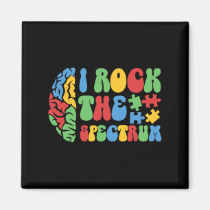 Autism Brain I Rock The Spectrum Awareness Boys Gi Magnet