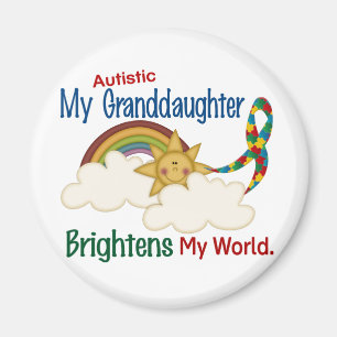 Autism BRIGHTENS MY WORLD 1 Granddaughter Magnet