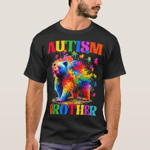 Autism brother autism awareness day bear puzzle T-Shirt