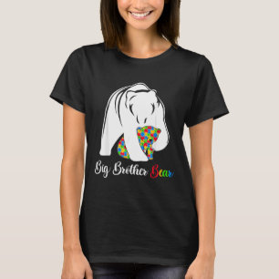 Autism Brother Big Brother Bear Autism Awareness T-Shirt