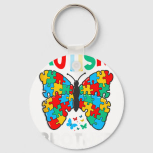 Autism Brother-In-Law Butterfly Awareness Puzzle P Key Ring