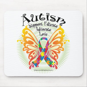 Autism Butterfly 3 Mouse Pad