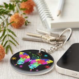 Autism Butterfly Key Ring