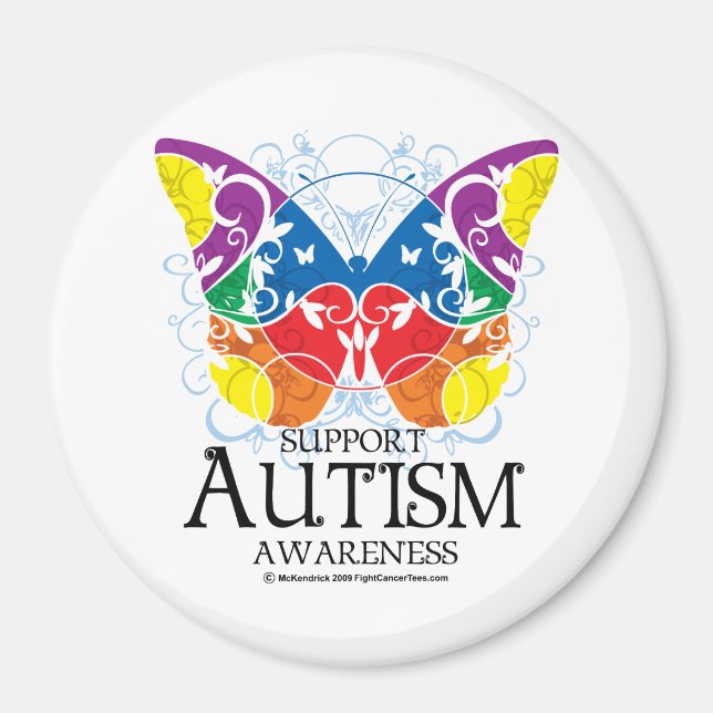 Autism Butterfly Magnet (Front)