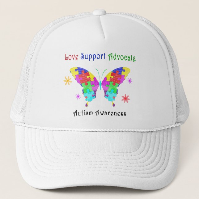 Autism Butterfly Trucker Hat (Front)
