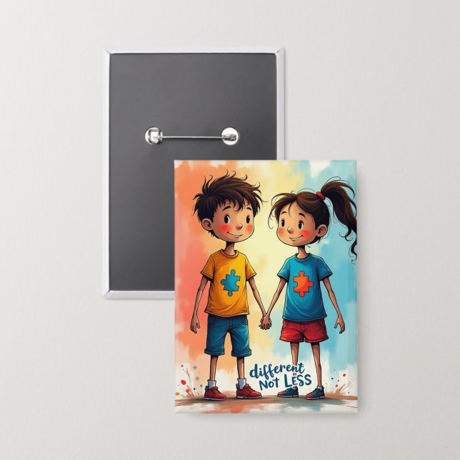 Autism Button Pin  (Front/Back)